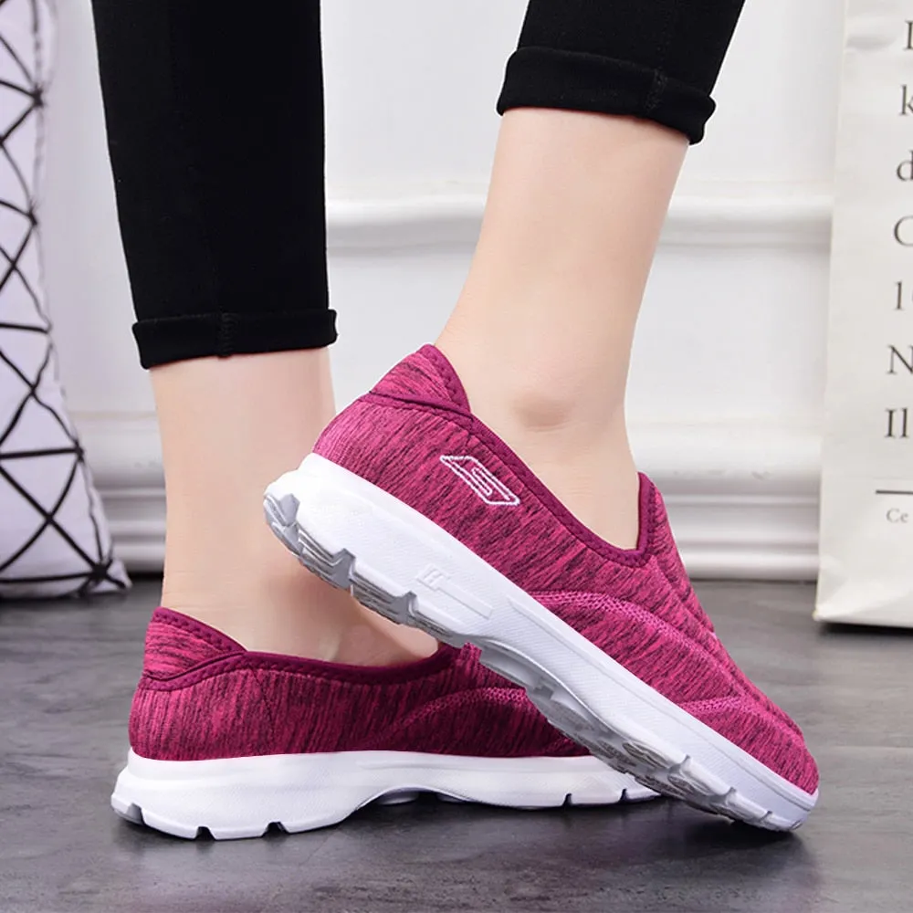 women casual shoes slips ladies fancy shoes women's macines comfortable breathable walking sneaker zapatillas mujer B11A