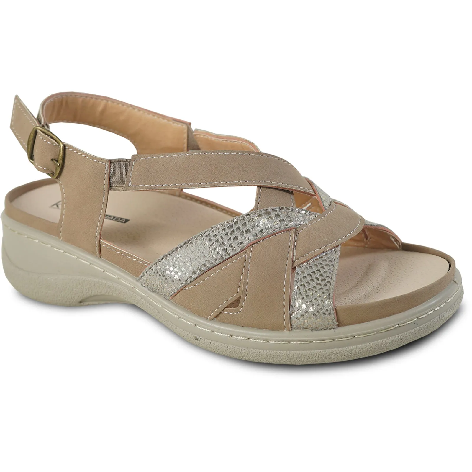 Women Comfort Casual Sandal OY3130 Wedge Sandal – Replaceable Orthopedic Footbed