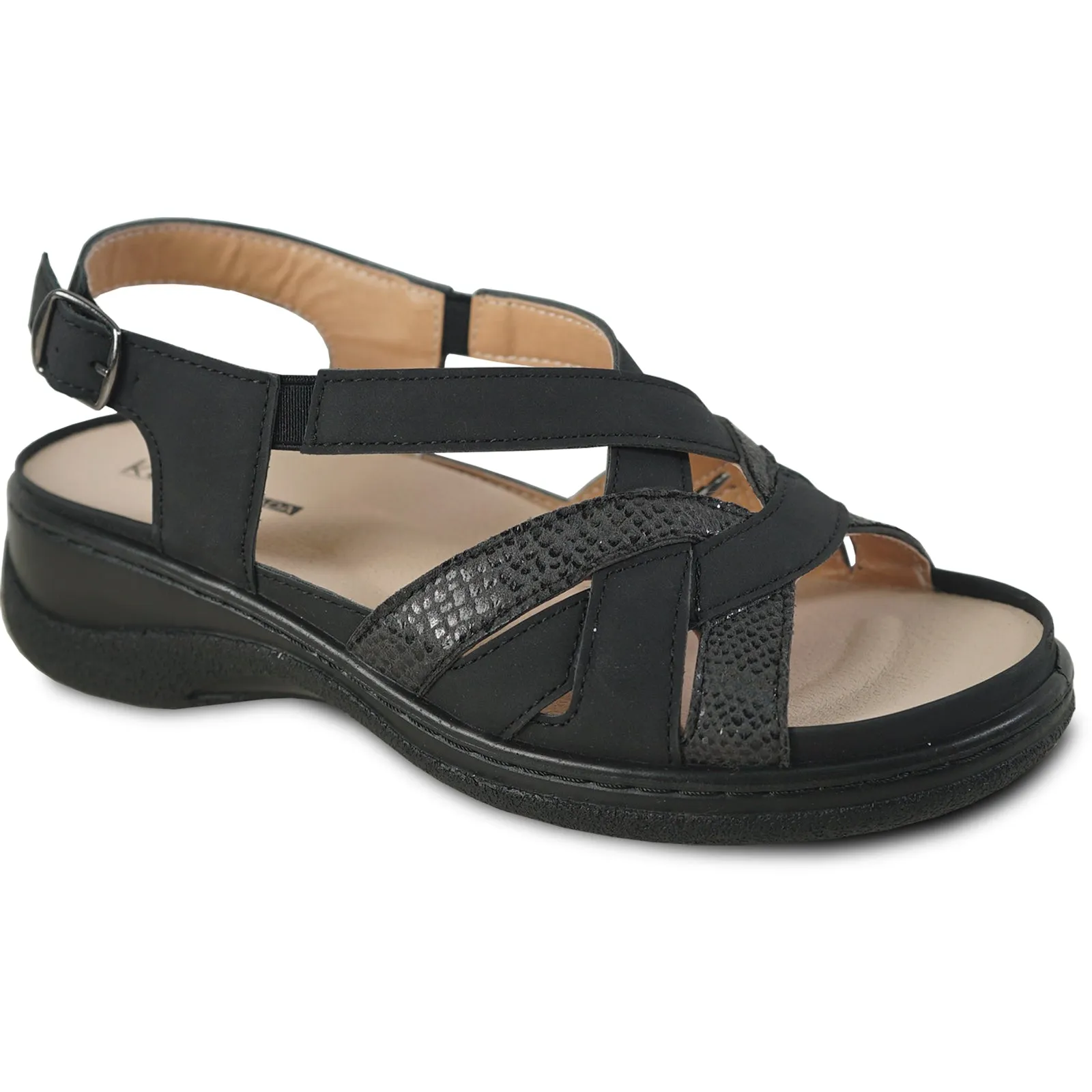 Women Comfort Casual Sandal OY3130 Wedge Sandal – Replaceable Orthopedic Footbed