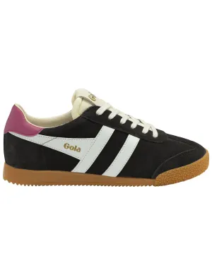 Women's Elan Sneaker, Black/White/Fucshia