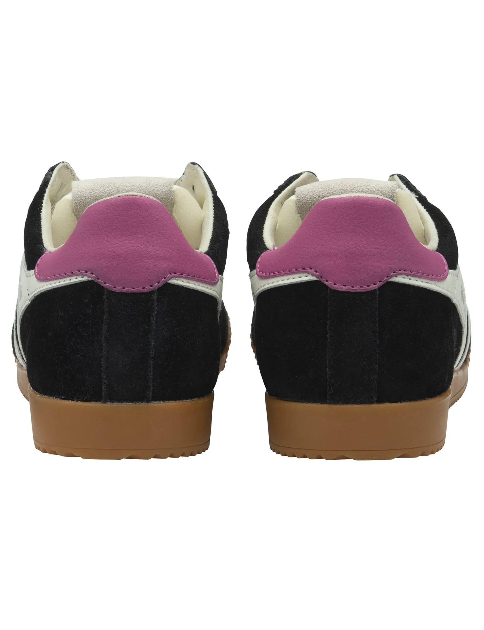 Women's Elan Sneaker, Black/White/Fucshia