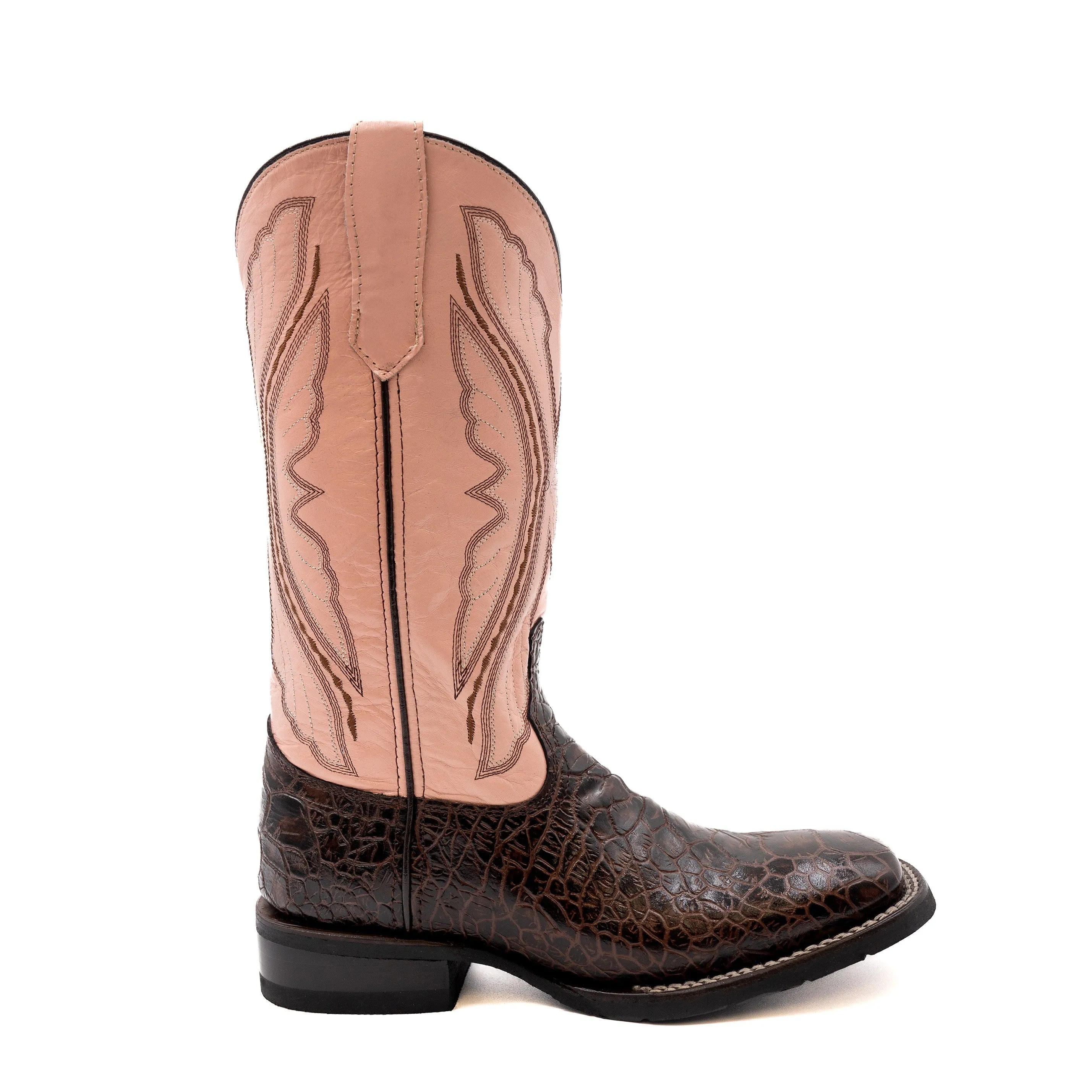 Women's Ferrini Kai Sea Turtle PRINT Boots Handcrafted Chocolate