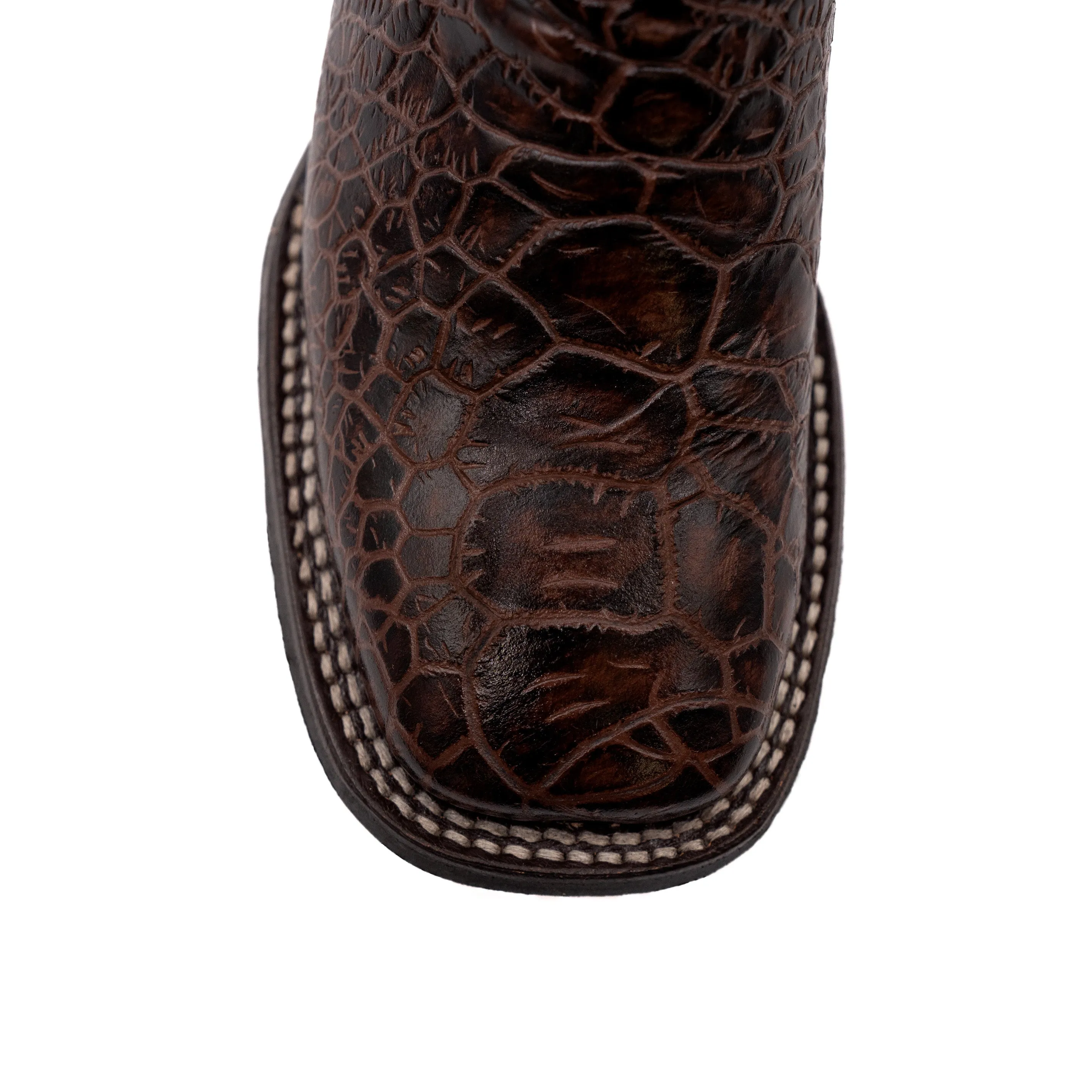 Women's Ferrini Kai Sea Turtle PRINT Boots Handcrafted Chocolate