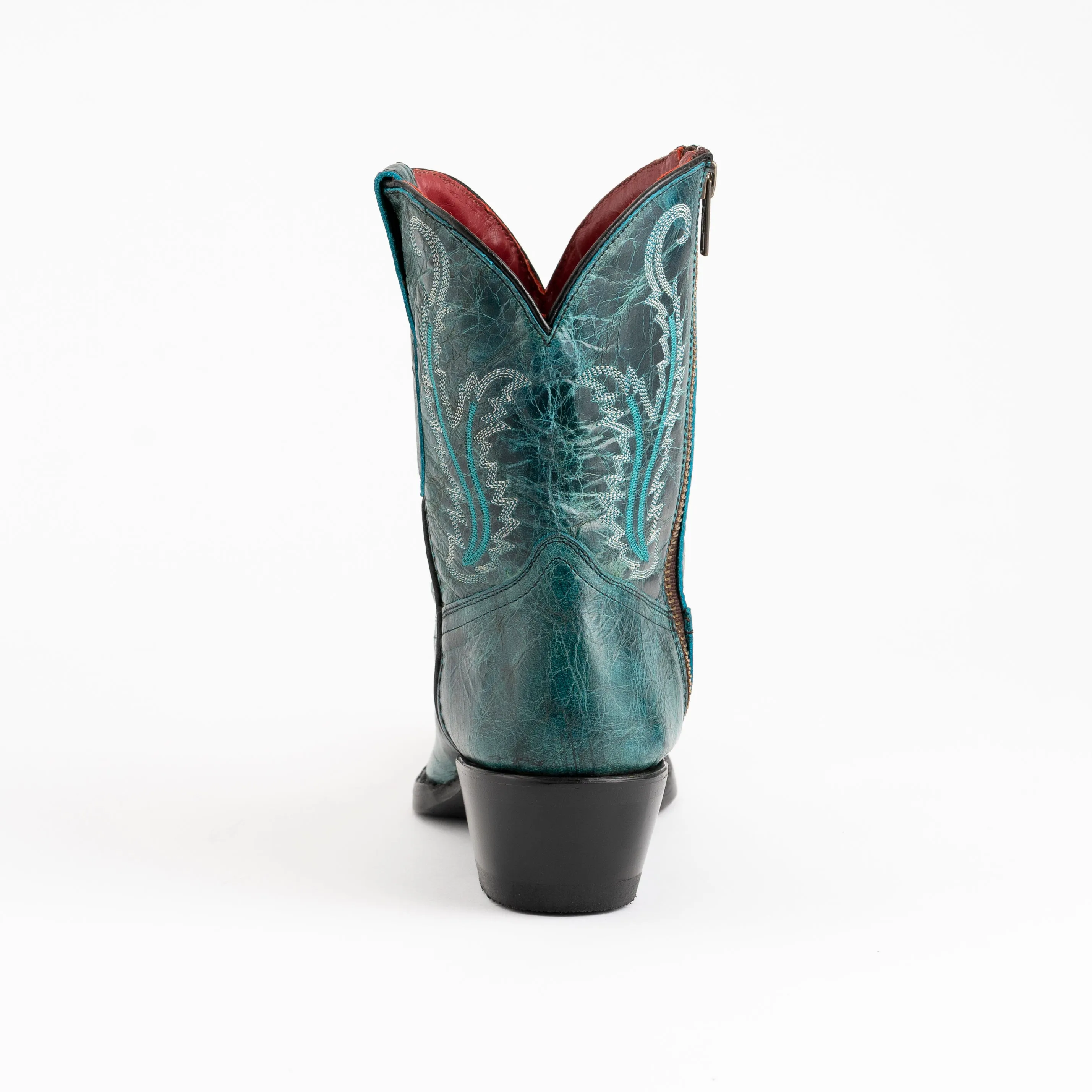 Women's Ferrini Molly Leather Booties Handcrafted Teal