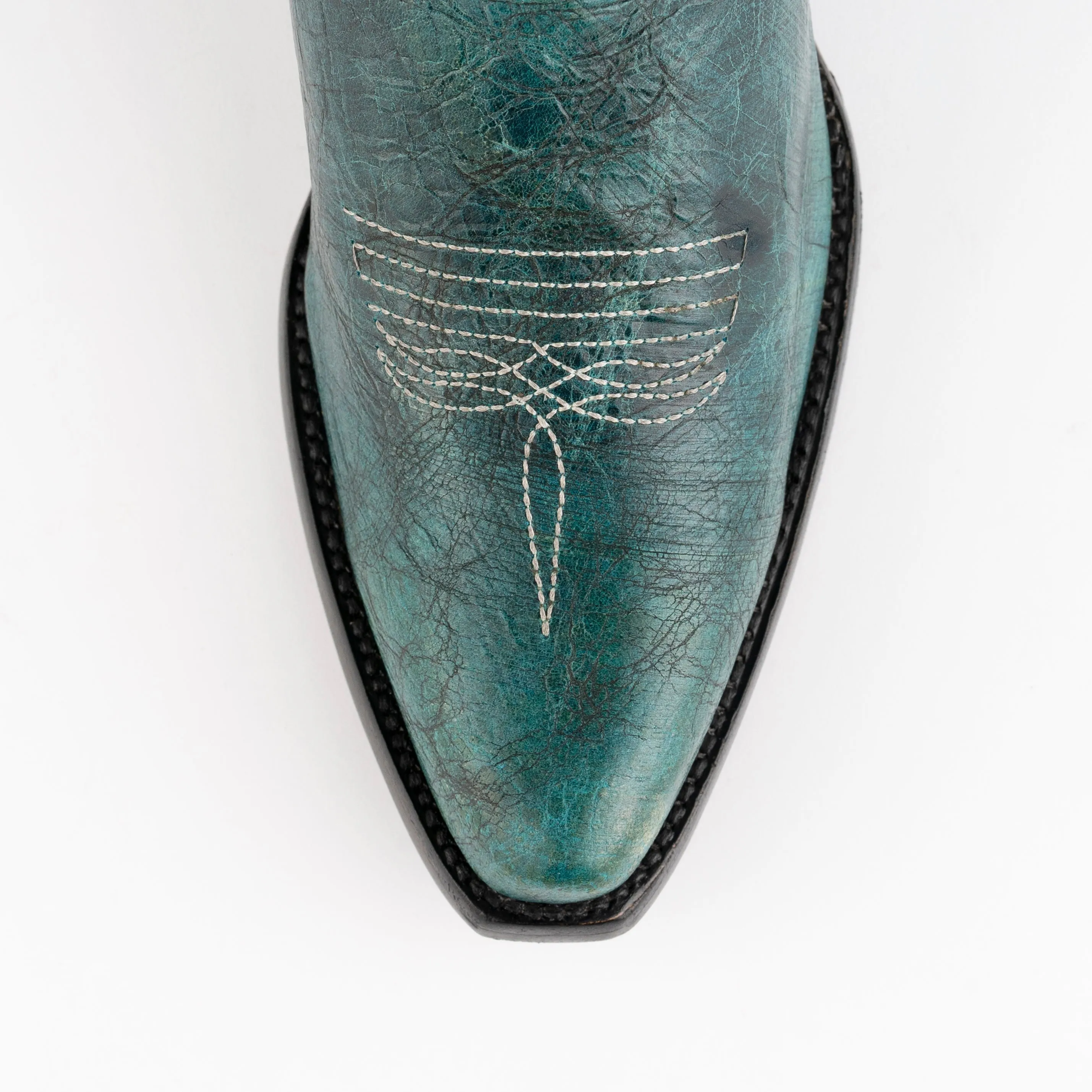 Women's Ferrini Molly Leather Booties Handcrafted Teal