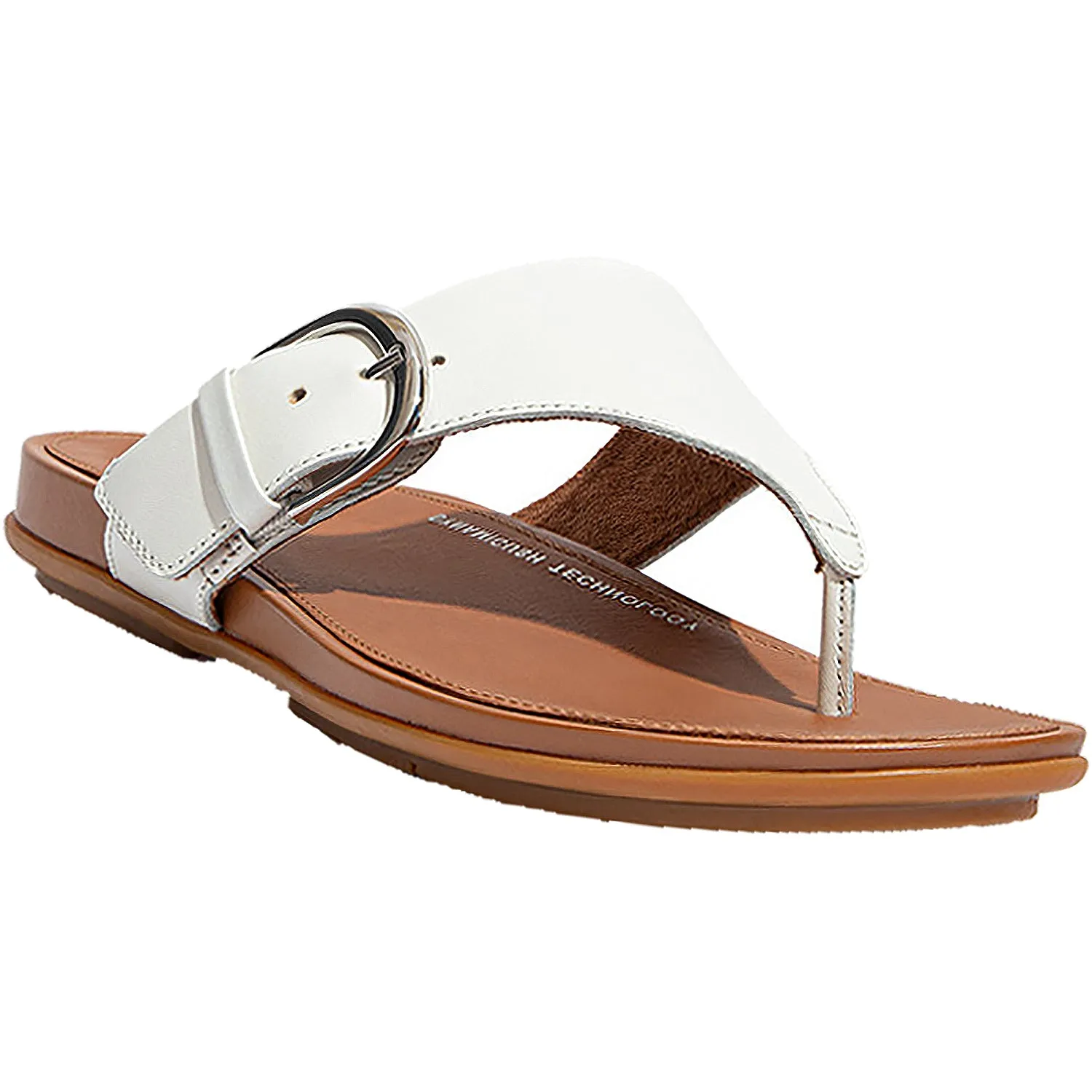 Women's FitFlop Graccie Toe-Post Urban White Leather