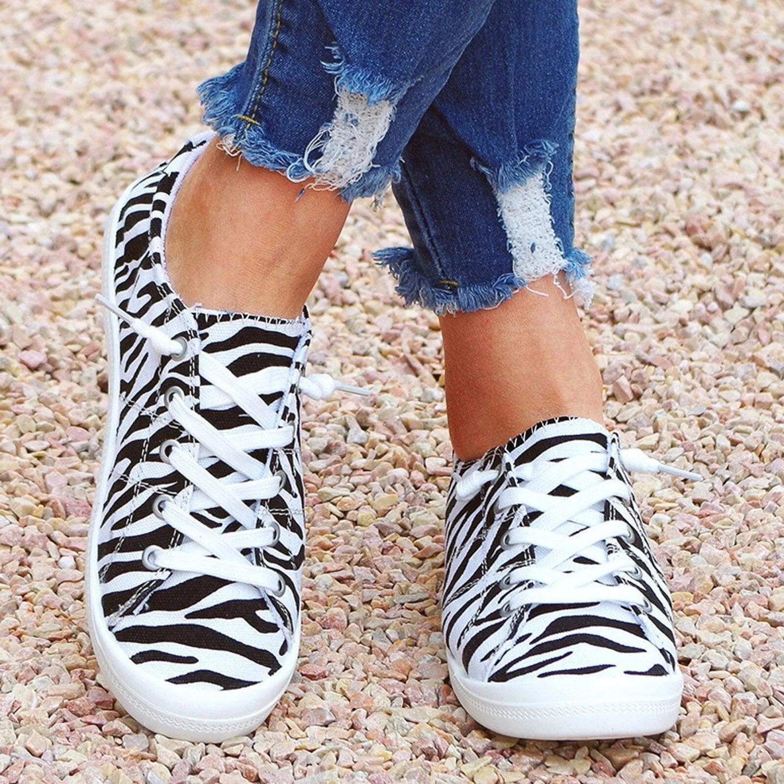 Women's Flats Slip On Flats Canvas Loafers