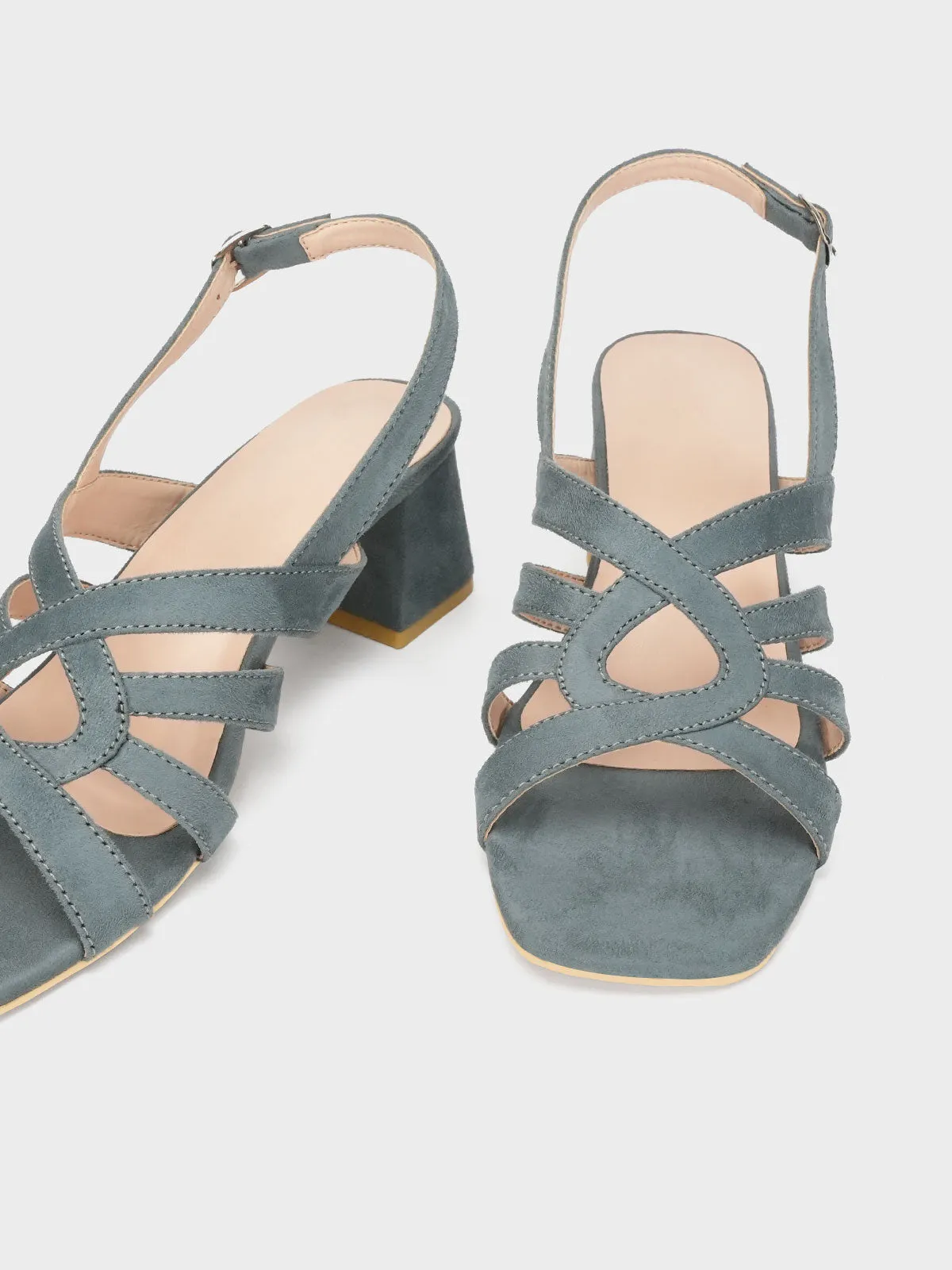 Womens "ARIEL" Comfy Block Heel Sandals