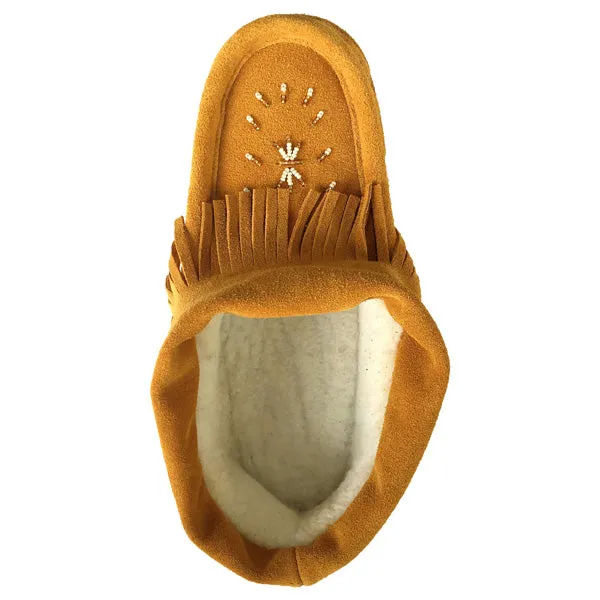 Women's Suede Fringed Beaded Moccasins