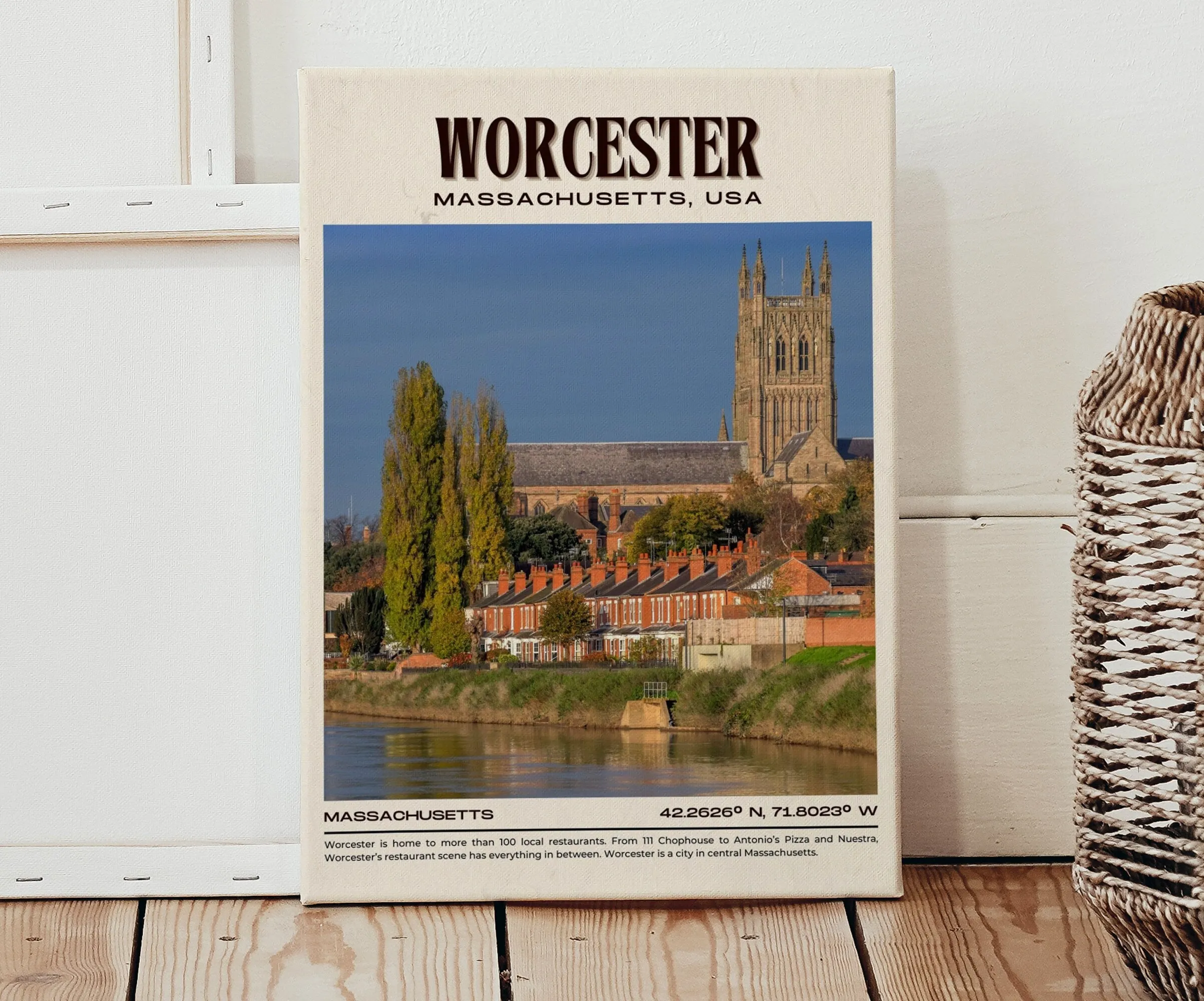 Worcester Vintage Wall Art, Massachusetts, USA