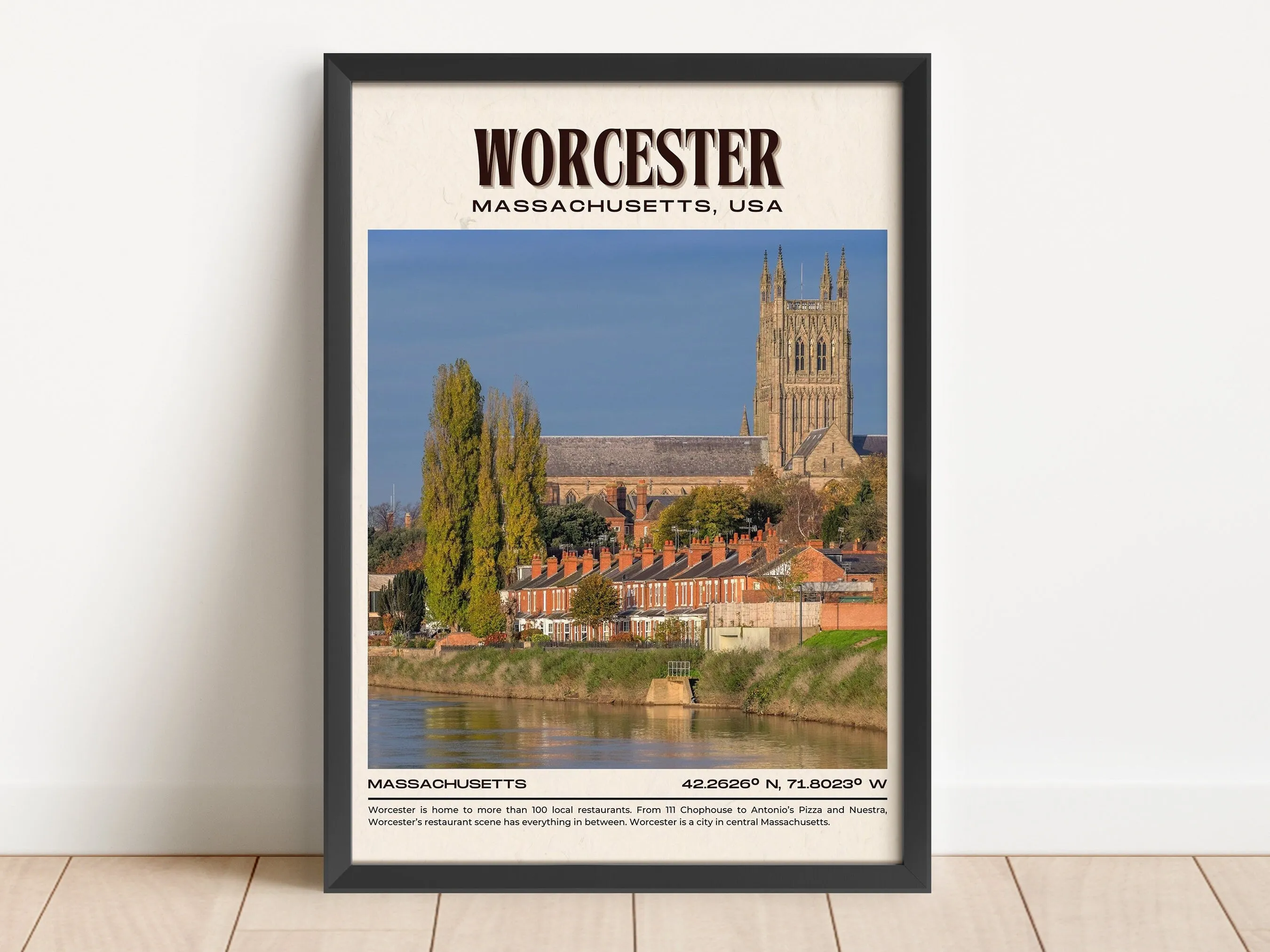 Worcester Vintage Wall Art, Massachusetts, USA