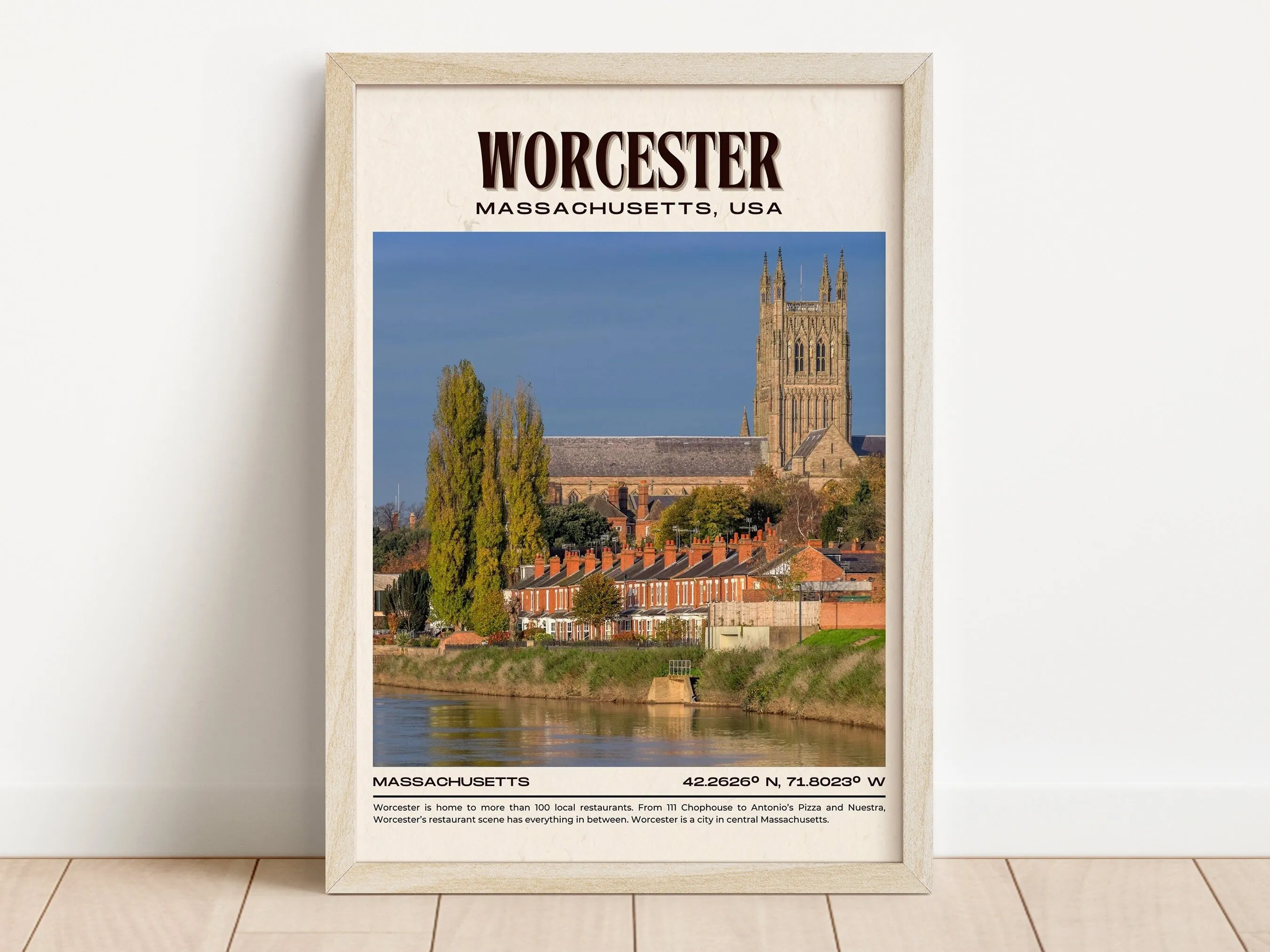 Worcester Vintage Wall Art, Massachusetts, USA