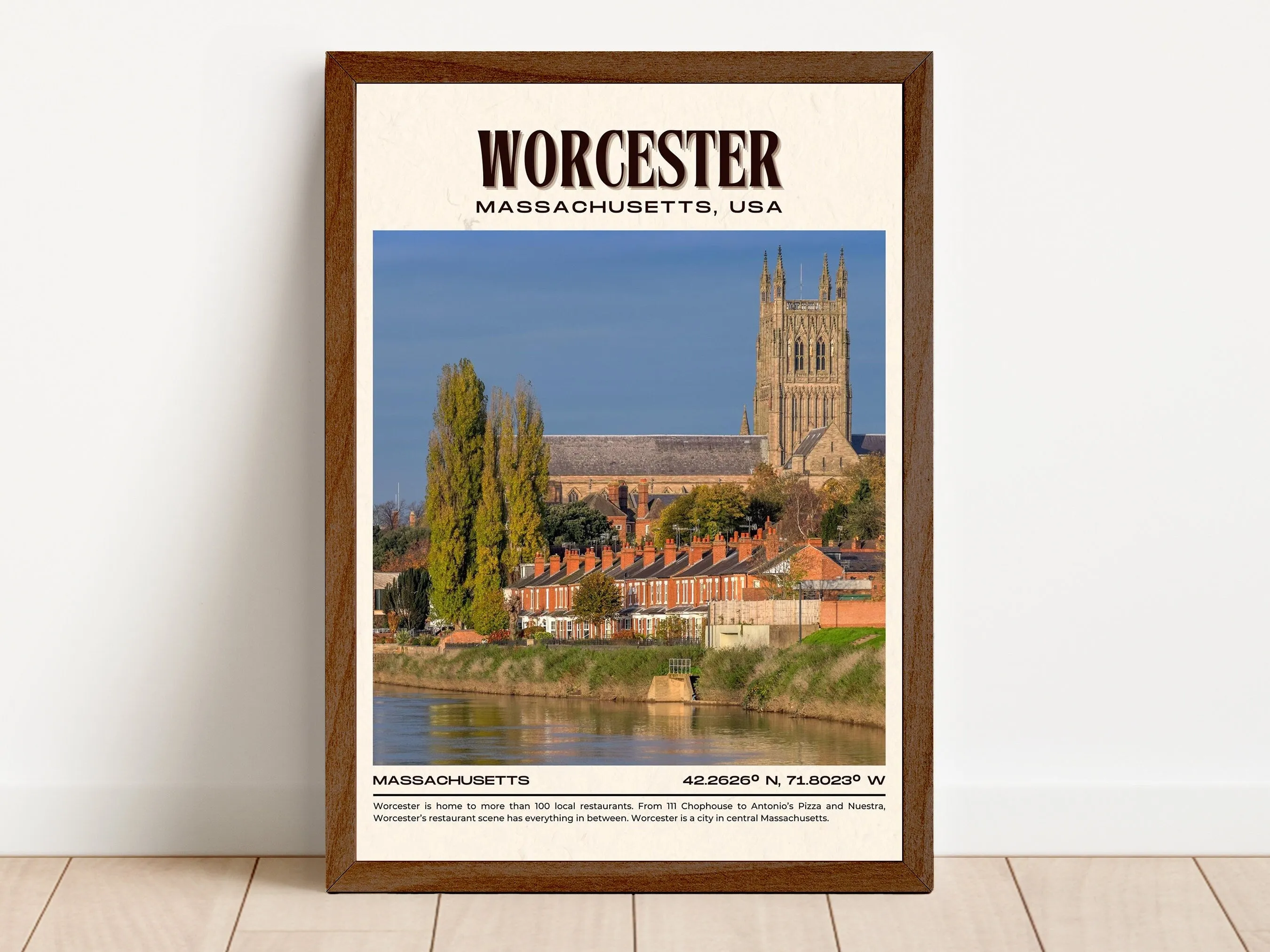 Worcester Vintage Wall Art, Massachusetts, USA
