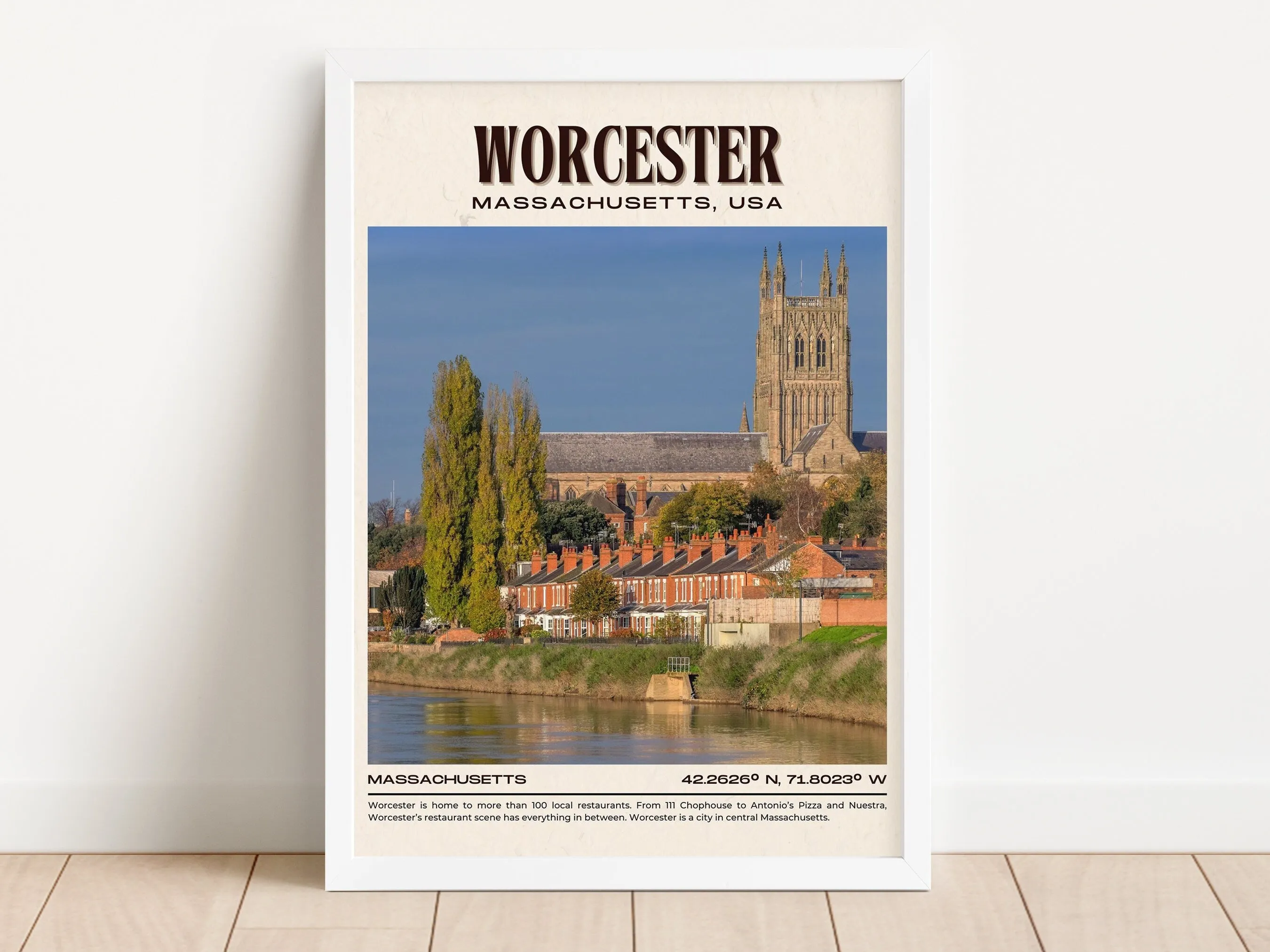Worcester Vintage Wall Art, Massachusetts, USA
