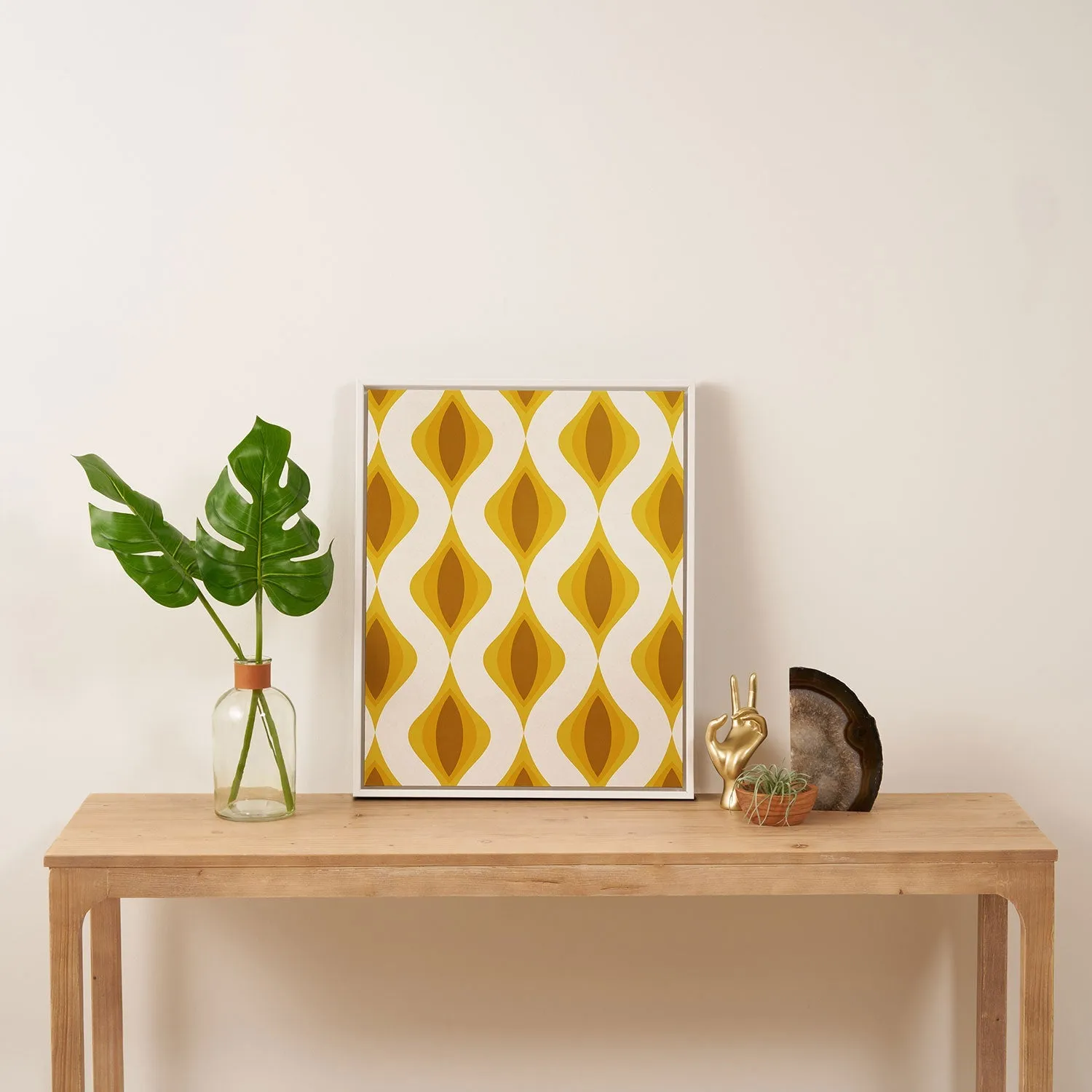 Yellow Ornaments Art Canvas