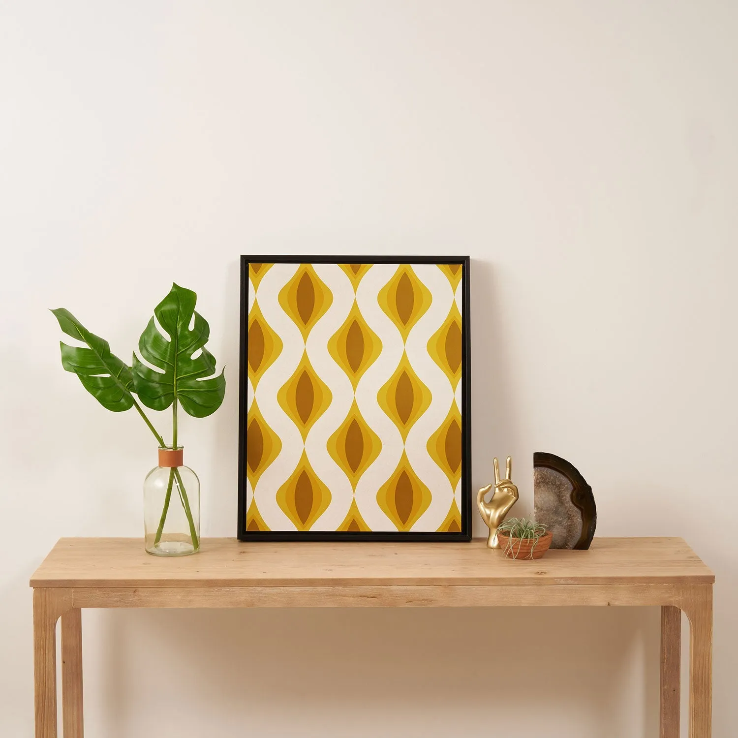 Yellow Ornaments Art Canvas