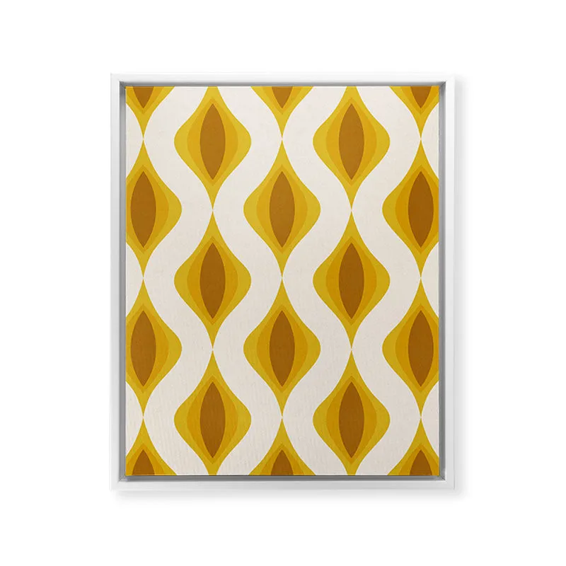 Yellow Ornaments Art Canvas
