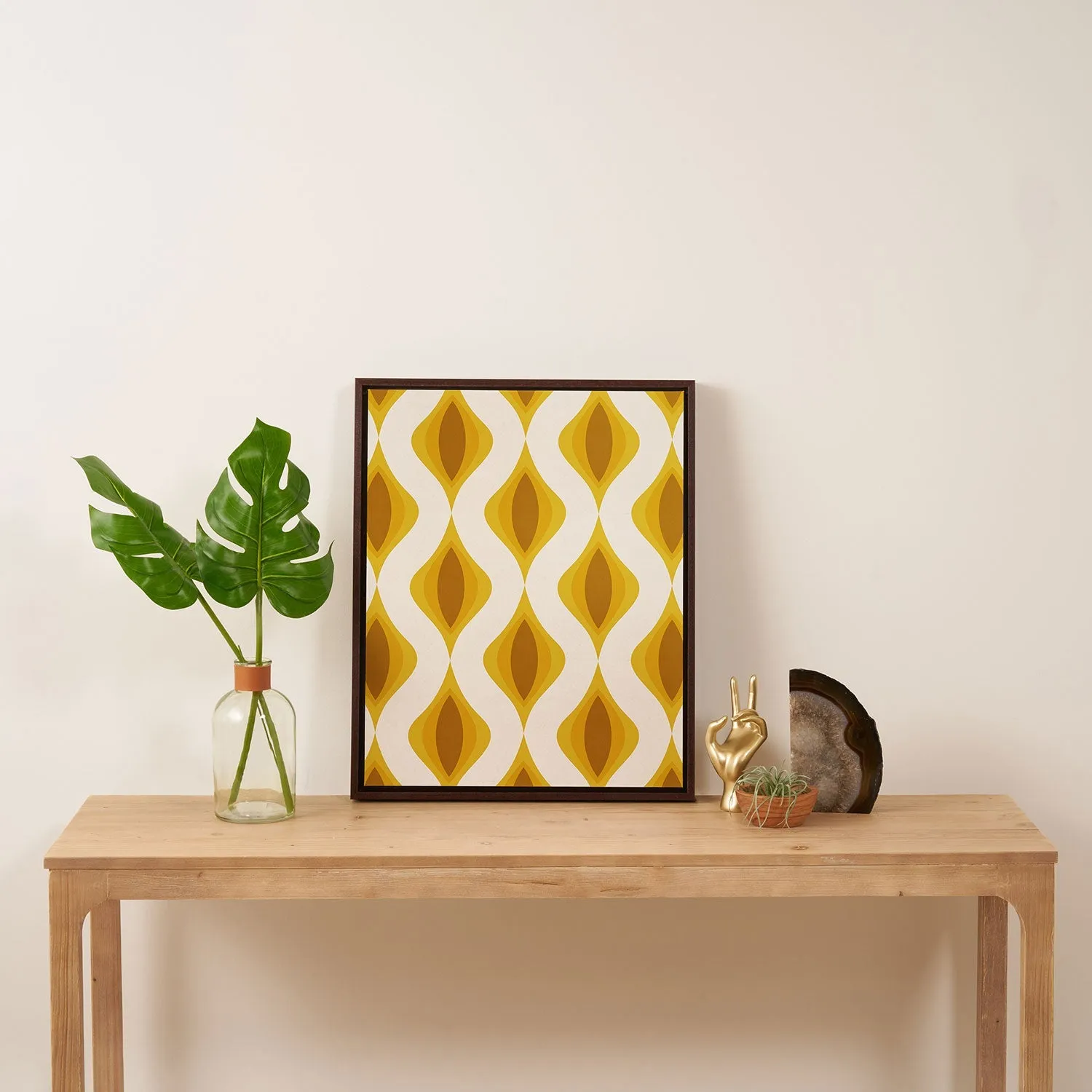 Yellow Ornaments Art Canvas