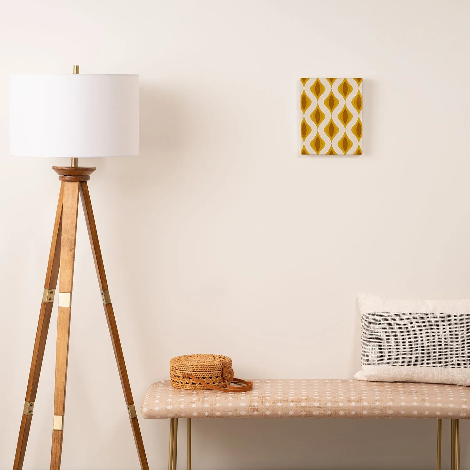 Yellow Ornaments Art Canvas