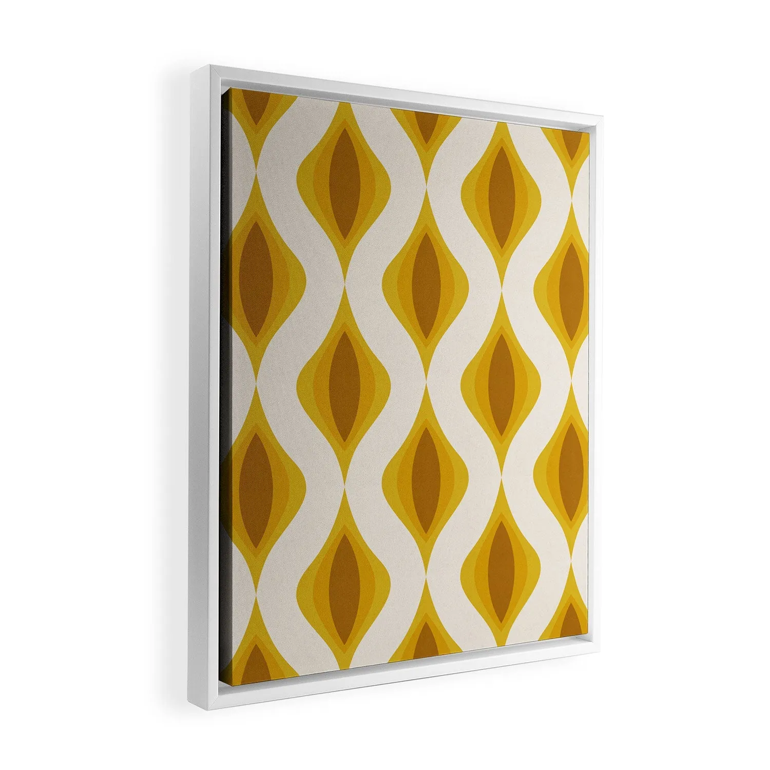 Yellow Ornaments Art Canvas