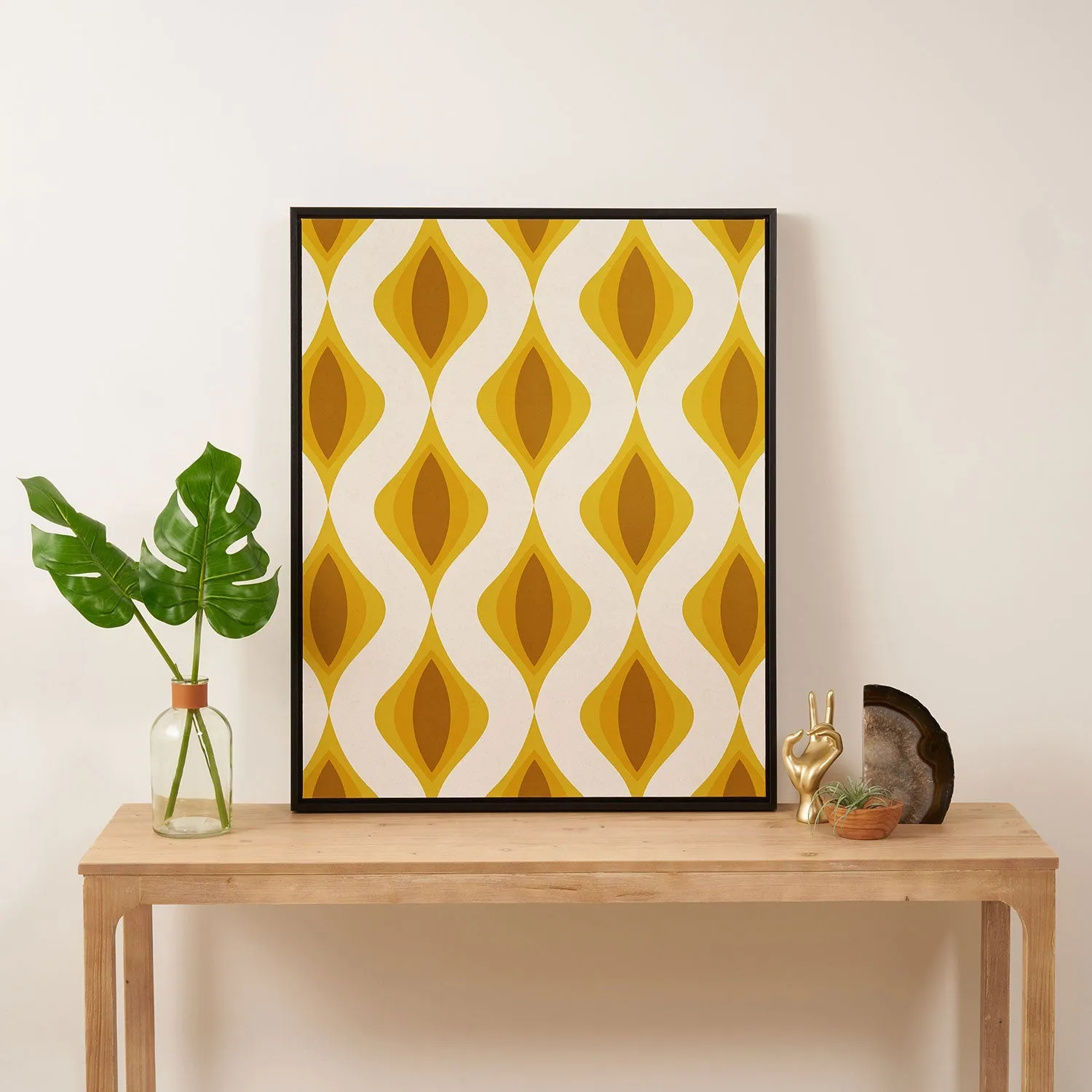 Yellow Ornaments Art Canvas