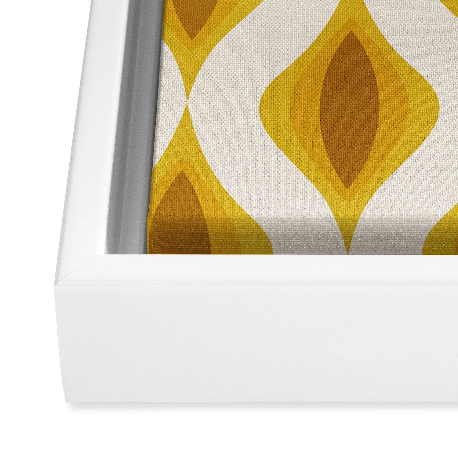 Yellow Ornaments Art Canvas
