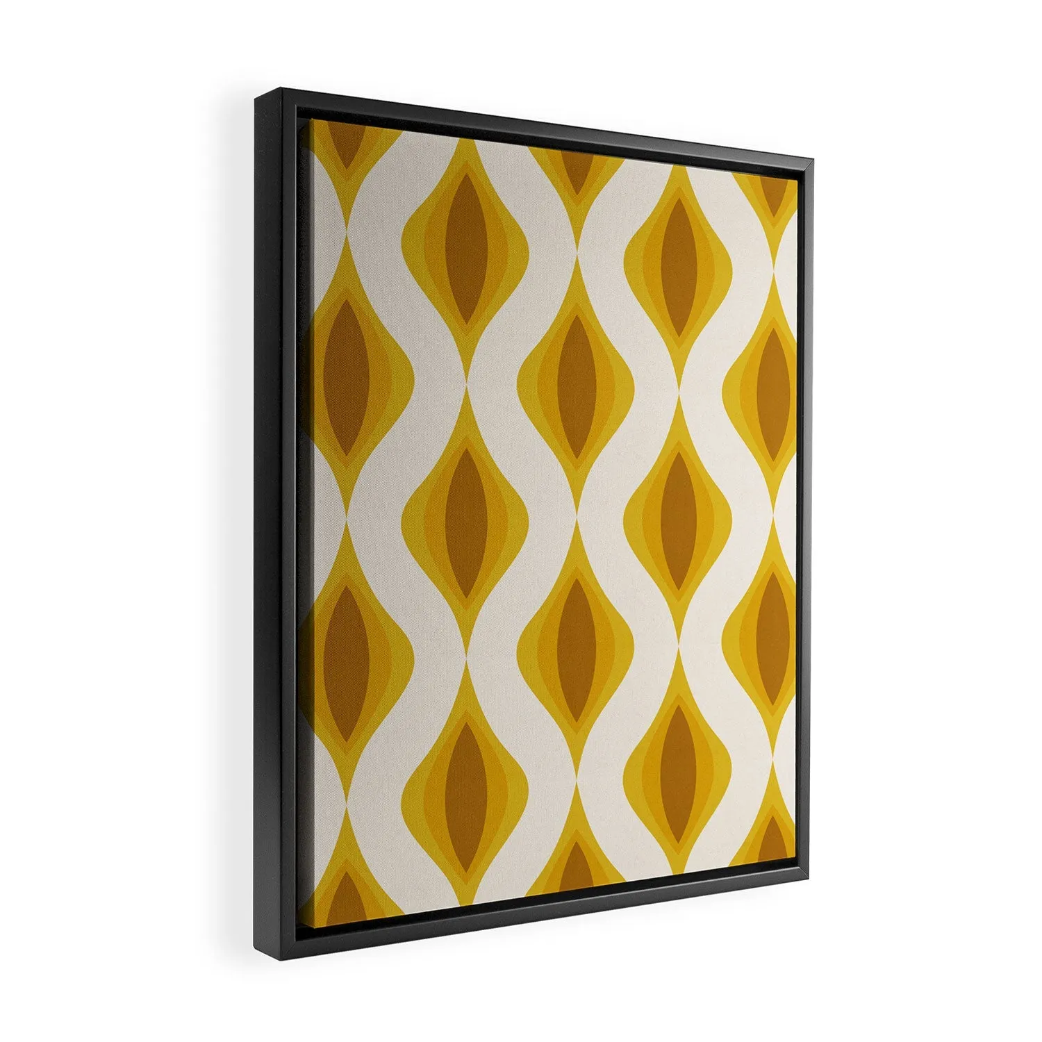 Yellow Ornaments Art Canvas