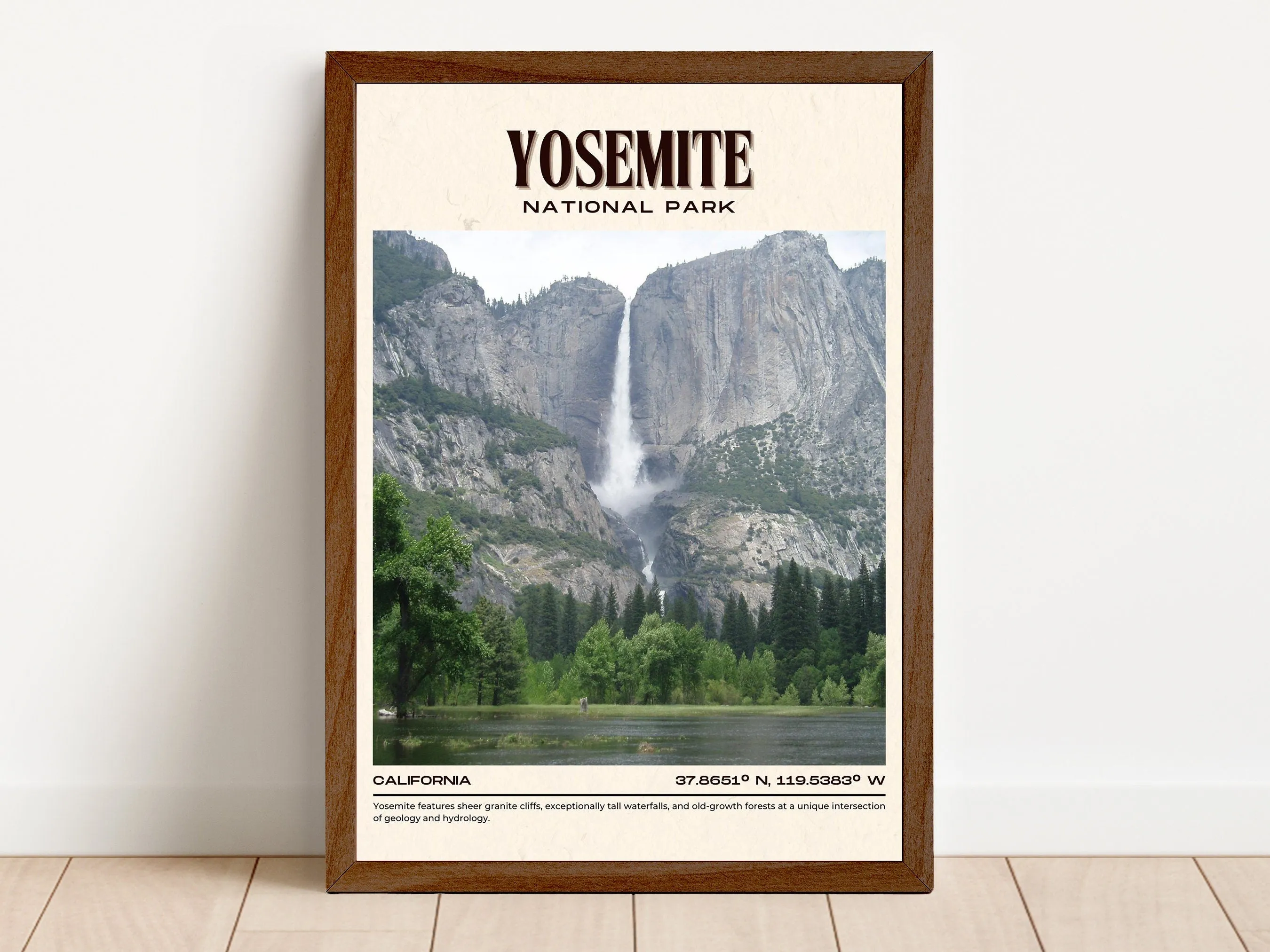 Yosemite National Park Vintage Wall Art, California, USA