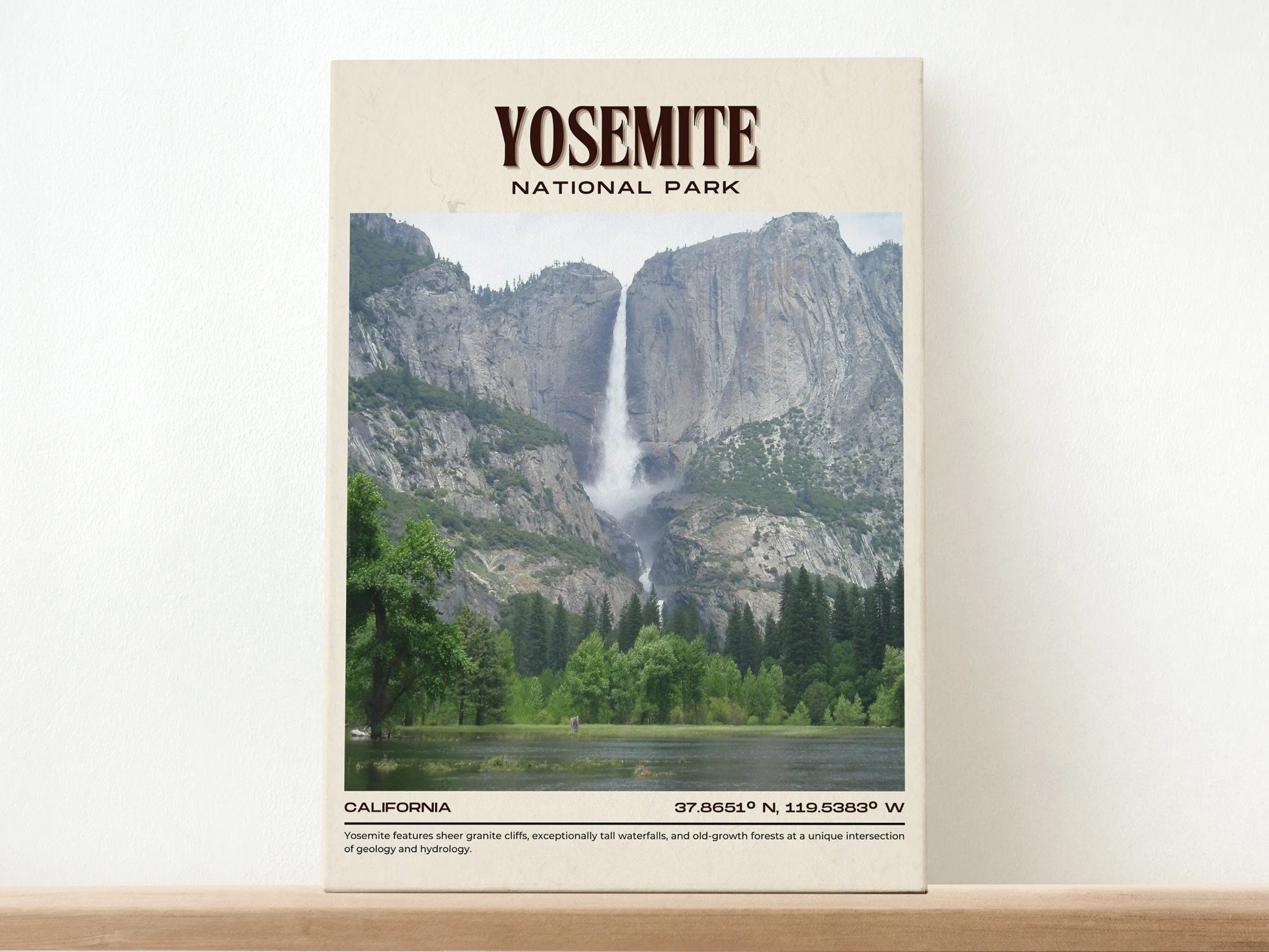 Yosemite National Park Vintage Wall Art, California, USA