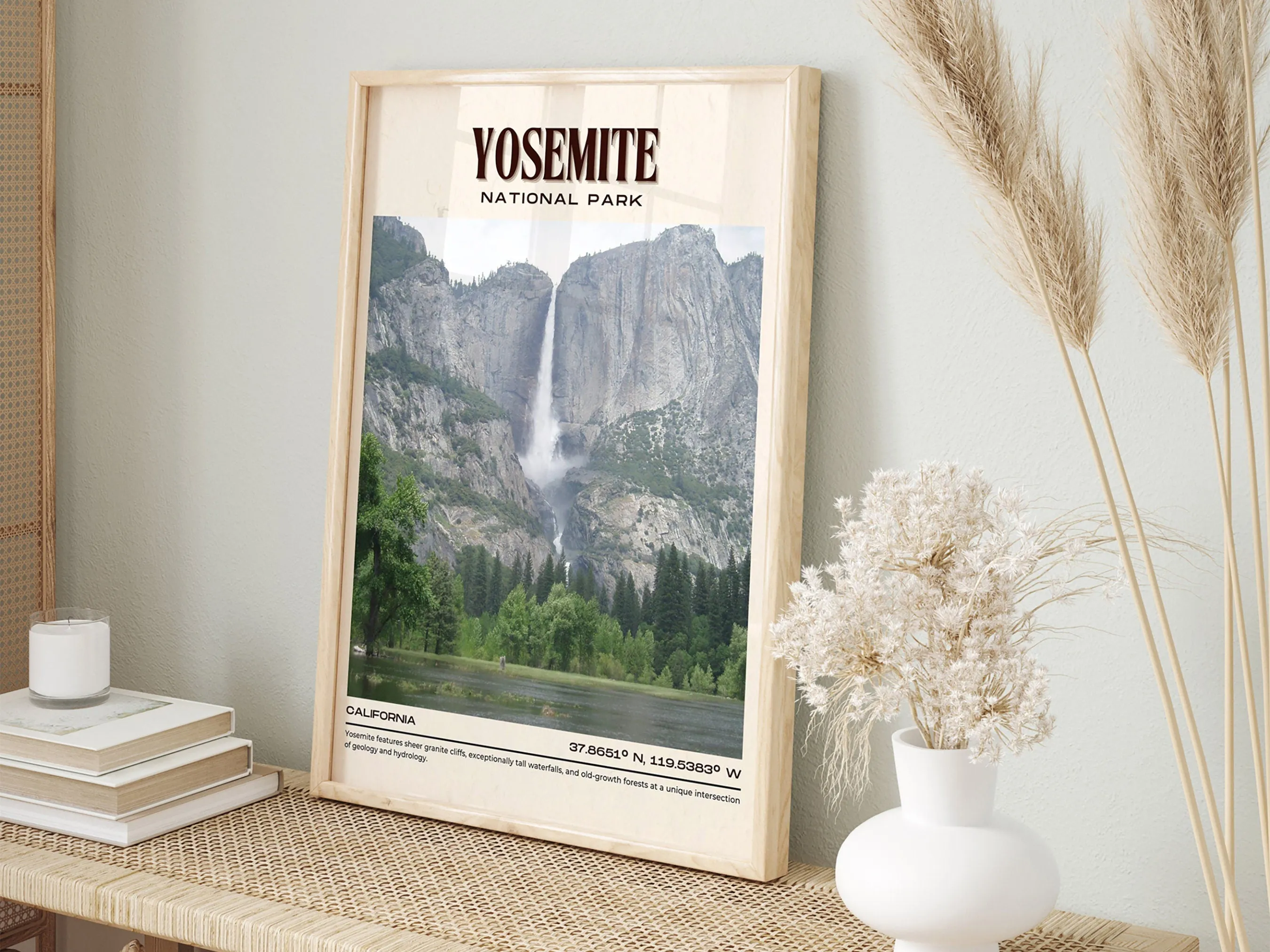 Yosemite National Park Vintage Wall Art, California, USA