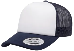 YP CLASSICS® Curved Visor Foam Trucker Cap White/Navy