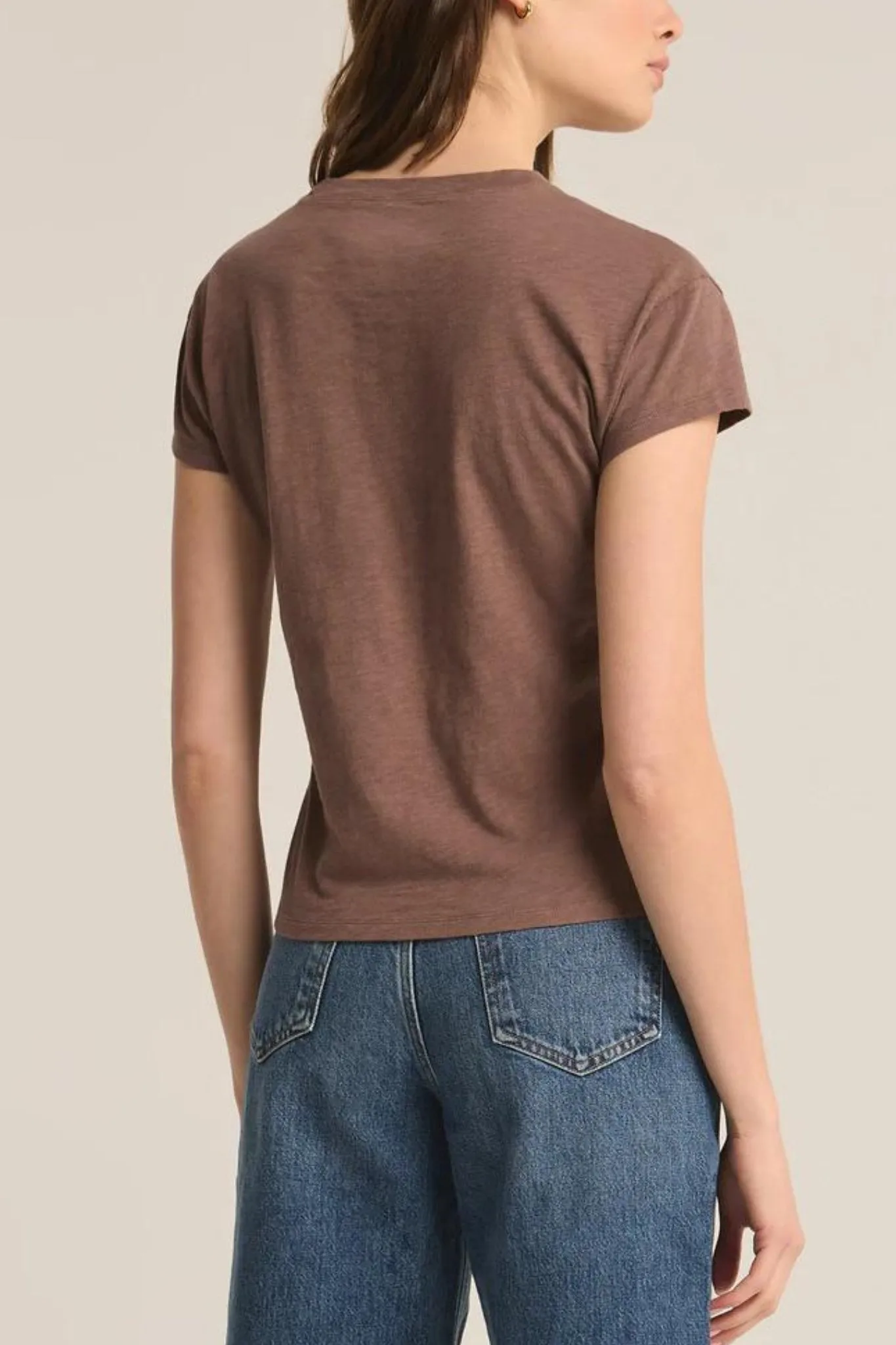 Z Supply: Modern Slub Tee in Deep Taupe